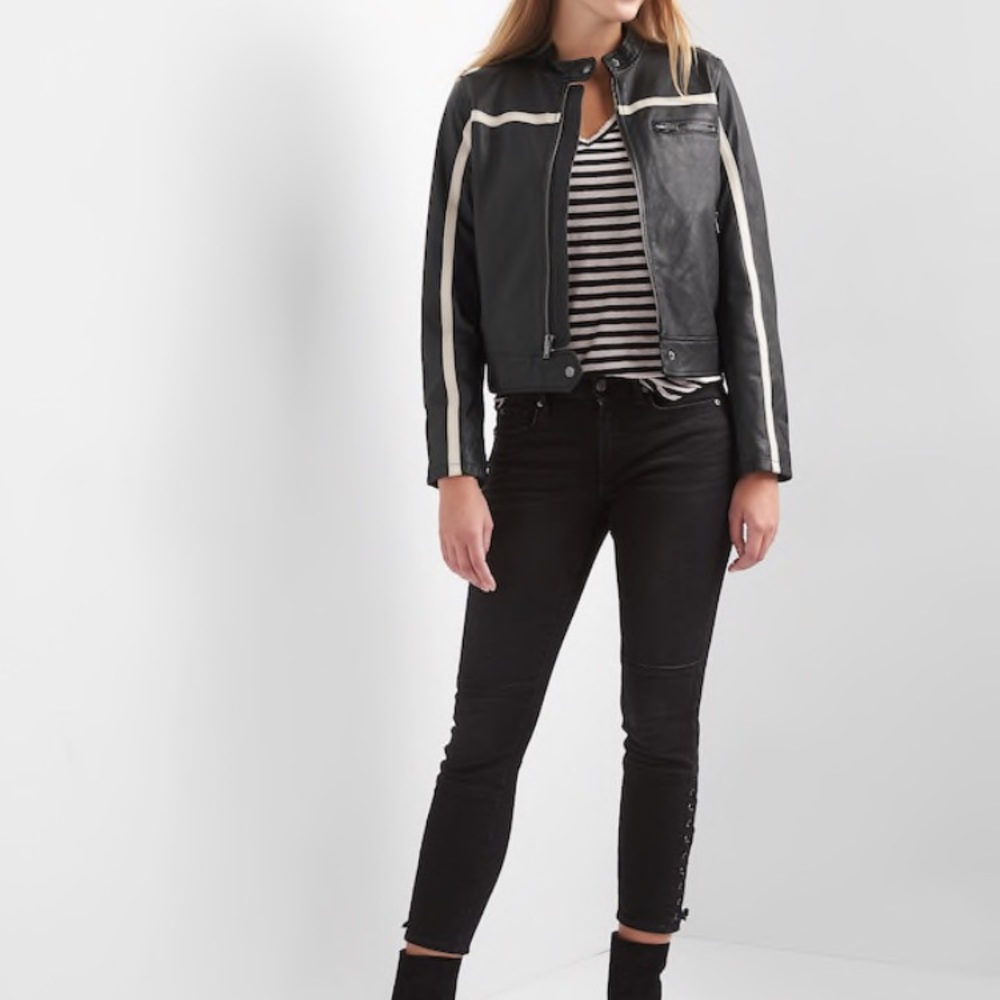 Gap real leather jacket